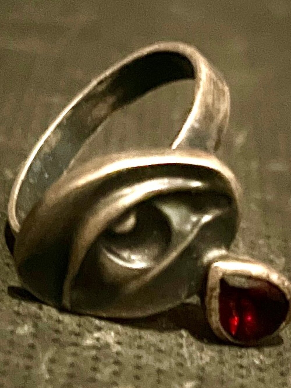 Bloodmilk Medium Mourning Eye with Garnet Ring Size 6 No Longer Available on BM